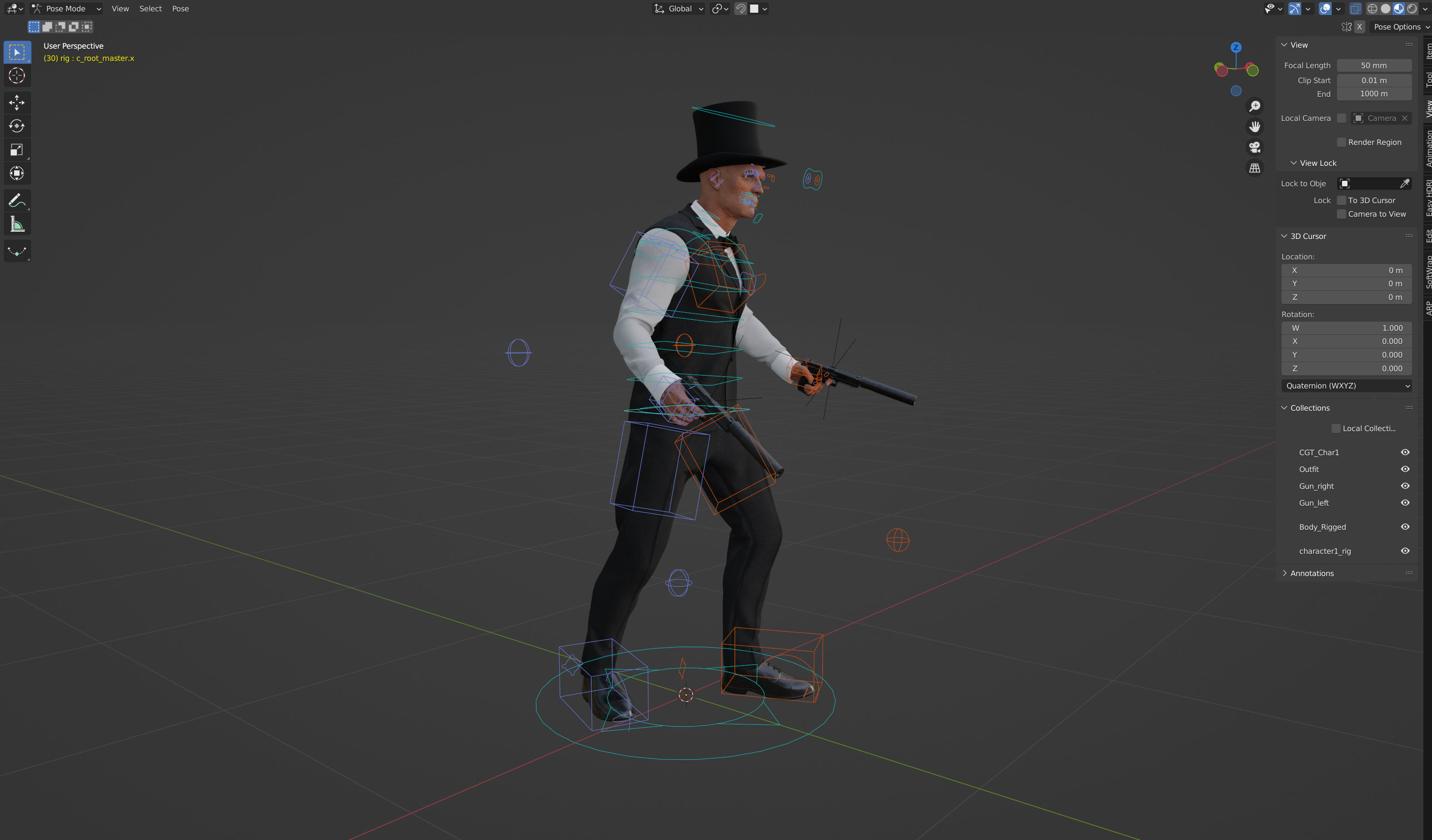Hitman Game Ready Character Model  Low-poly 3D model_6