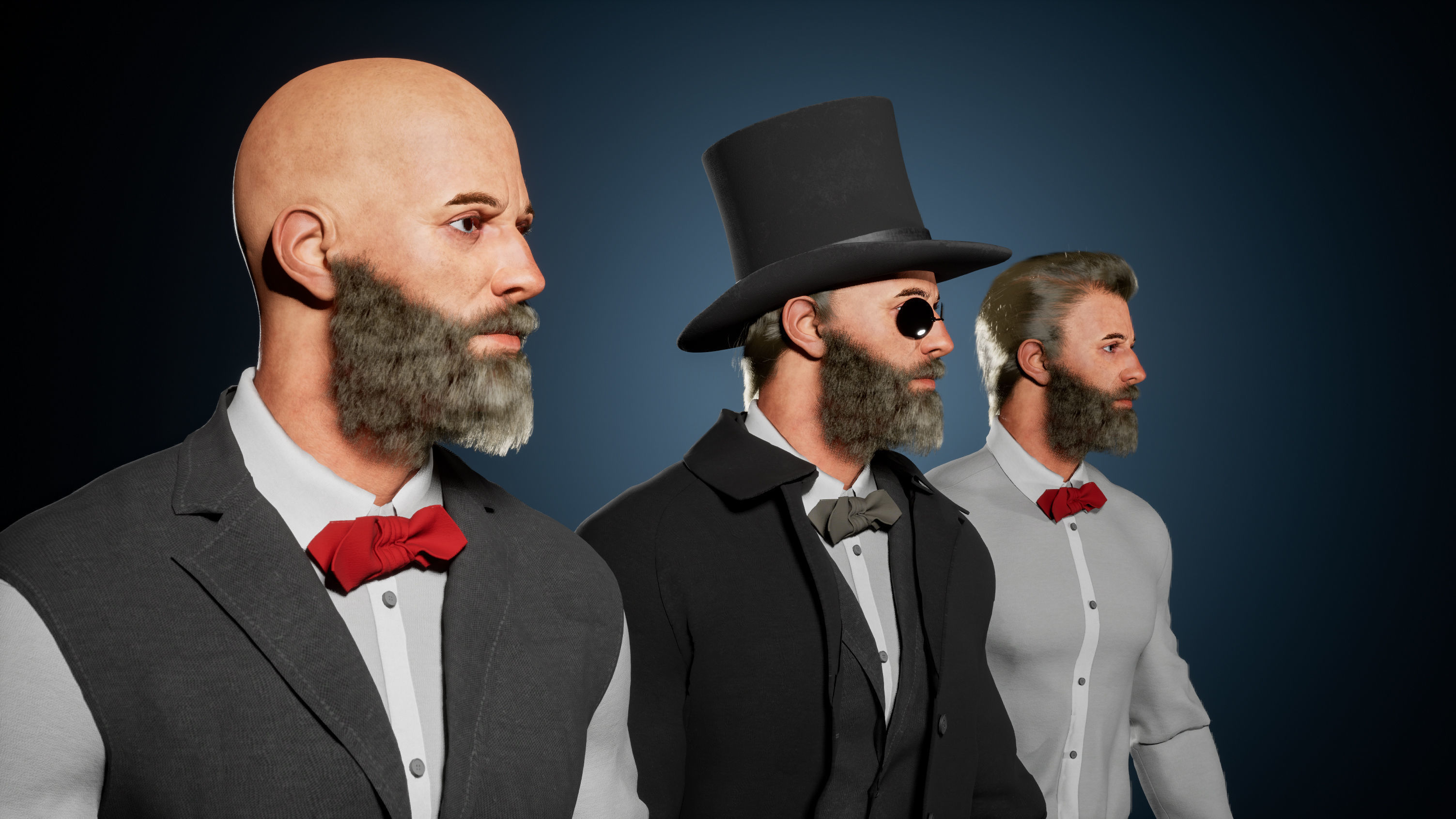Hitman Game Ready Character Model  Low-poly 3D model_3