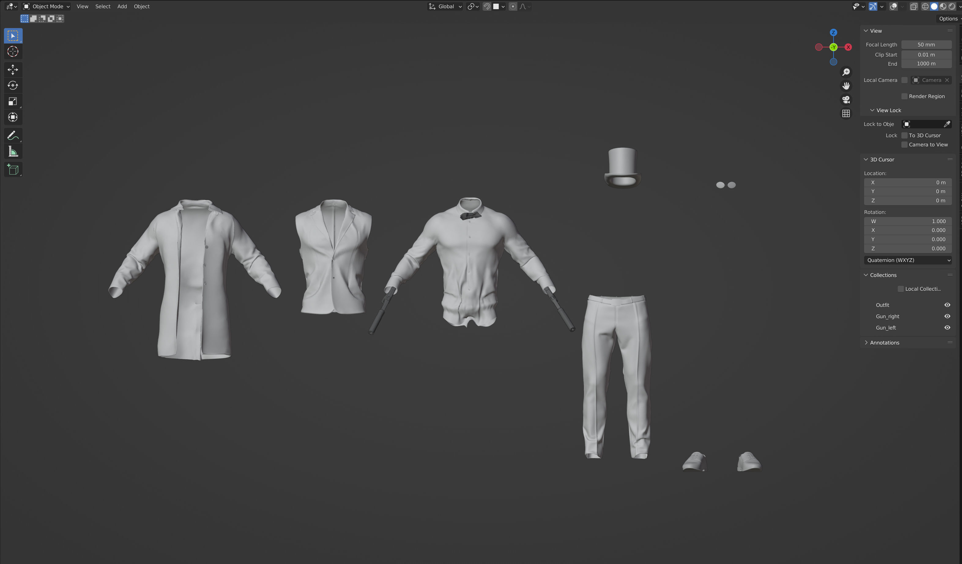 Hitman Game Ready Character Model  Low-poly 3D model_5