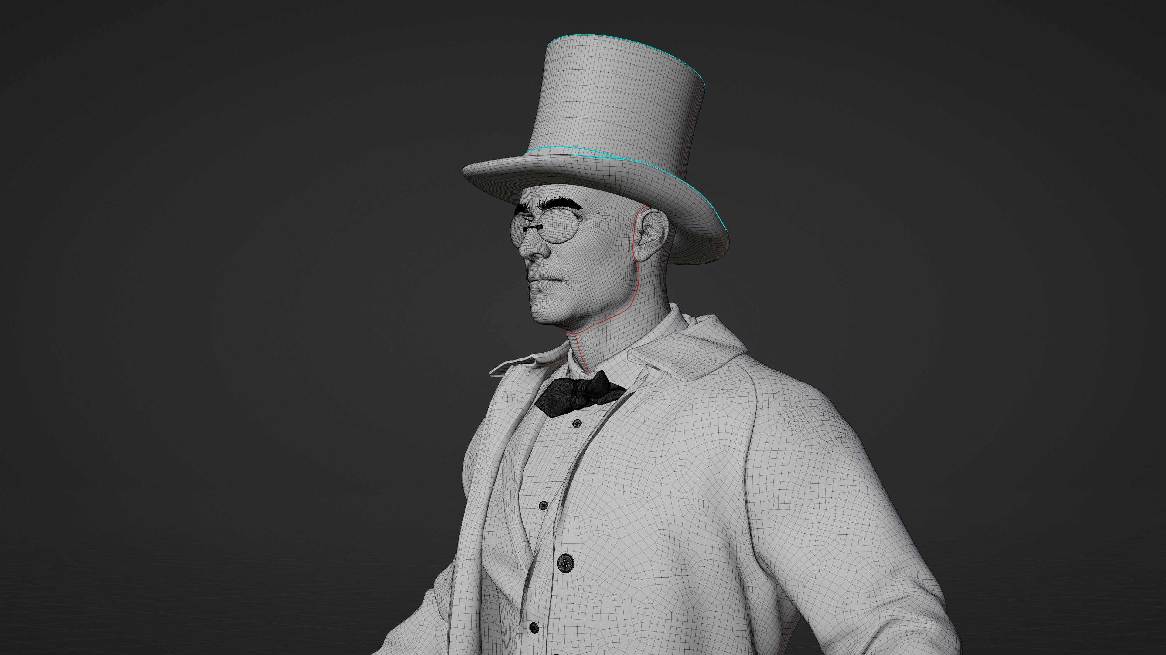 Hitman Game Ready Character Model  Low-poly 3D model_14