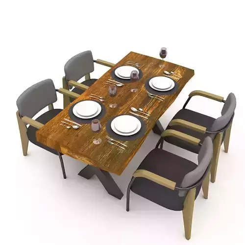 3D dining table 013 model