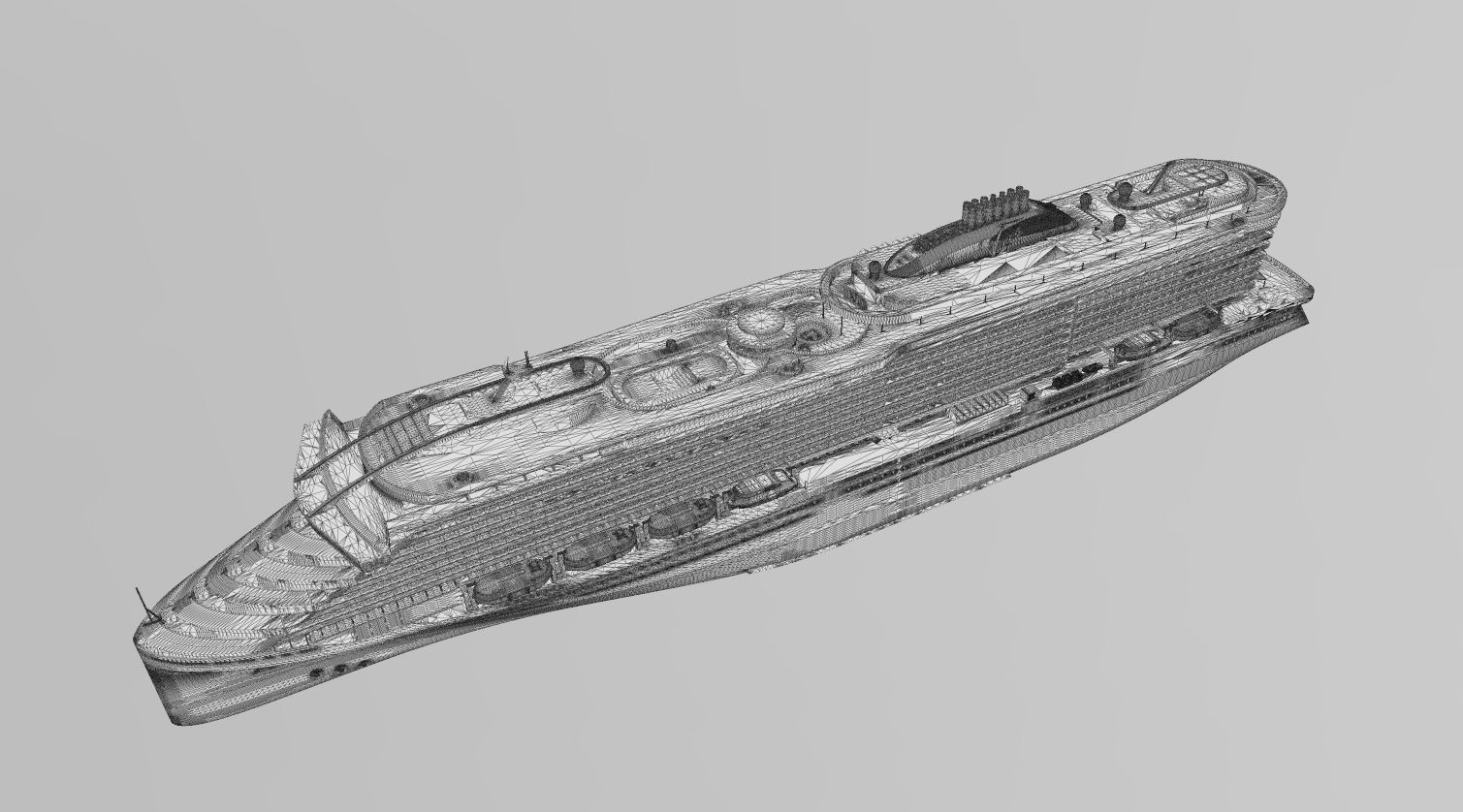 SCARLET LADY Virgin Voyages Cruise Ship 3d printable model  3D print model_7