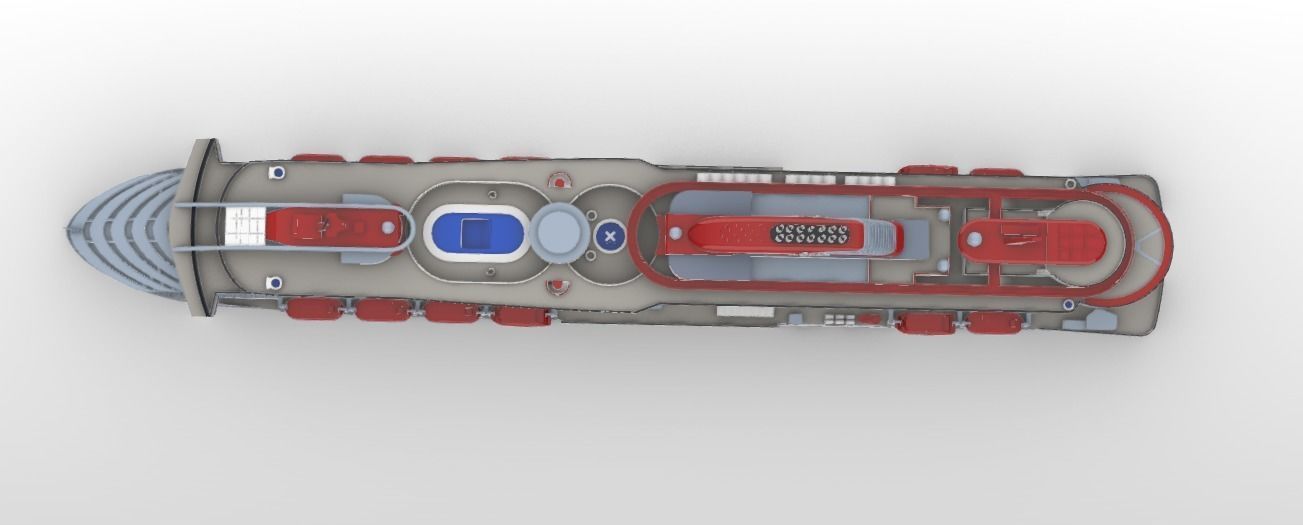 SCARLET LADY Virgin Voyages Cruise Ship 3d printable model  3D print model_3