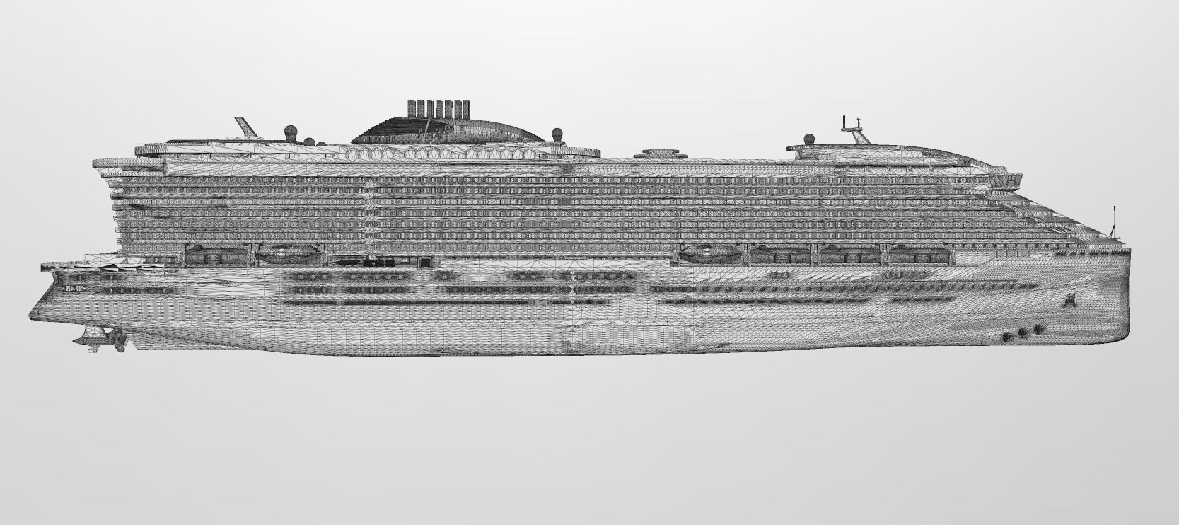 SCARLET LADY Virgin Voyages Cruise Ship 3d printable model  3D print model_8