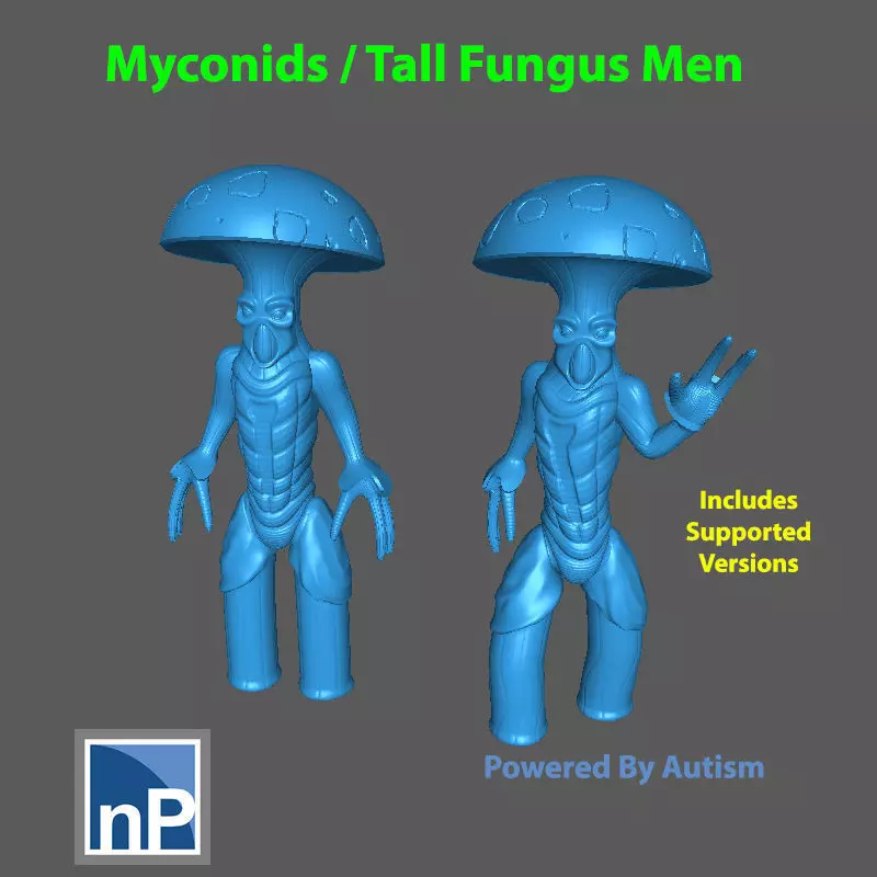 Fungus - Mushroom Men Free 3D print model