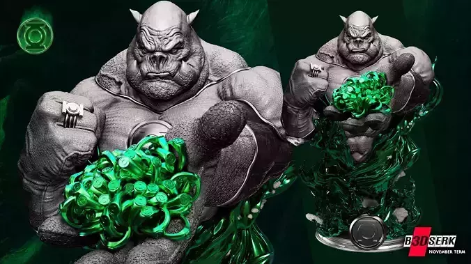 B3DSERK November term 2022 Kilowog Bust ready for printing