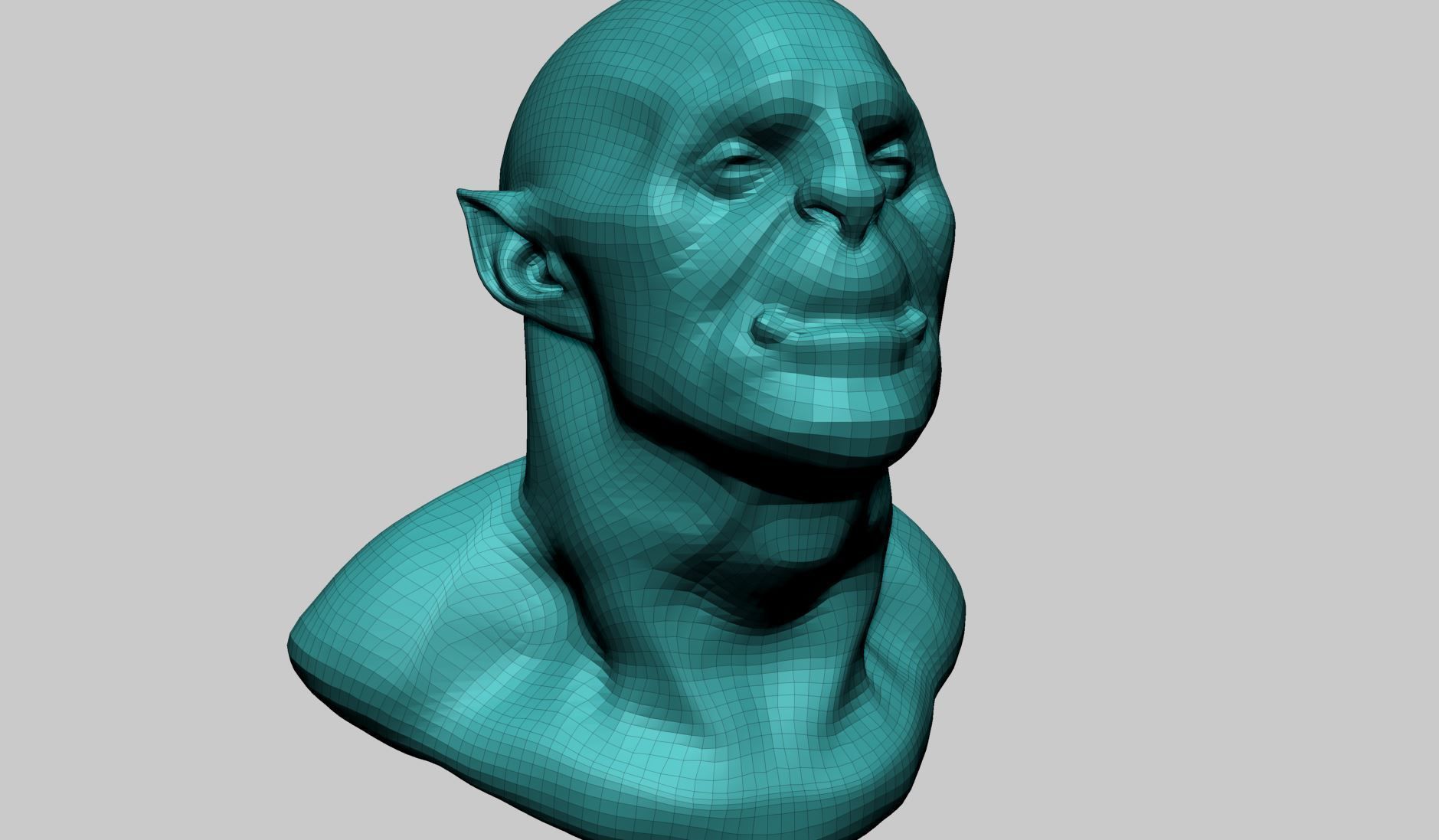 Creature Head Base A 3D model_12