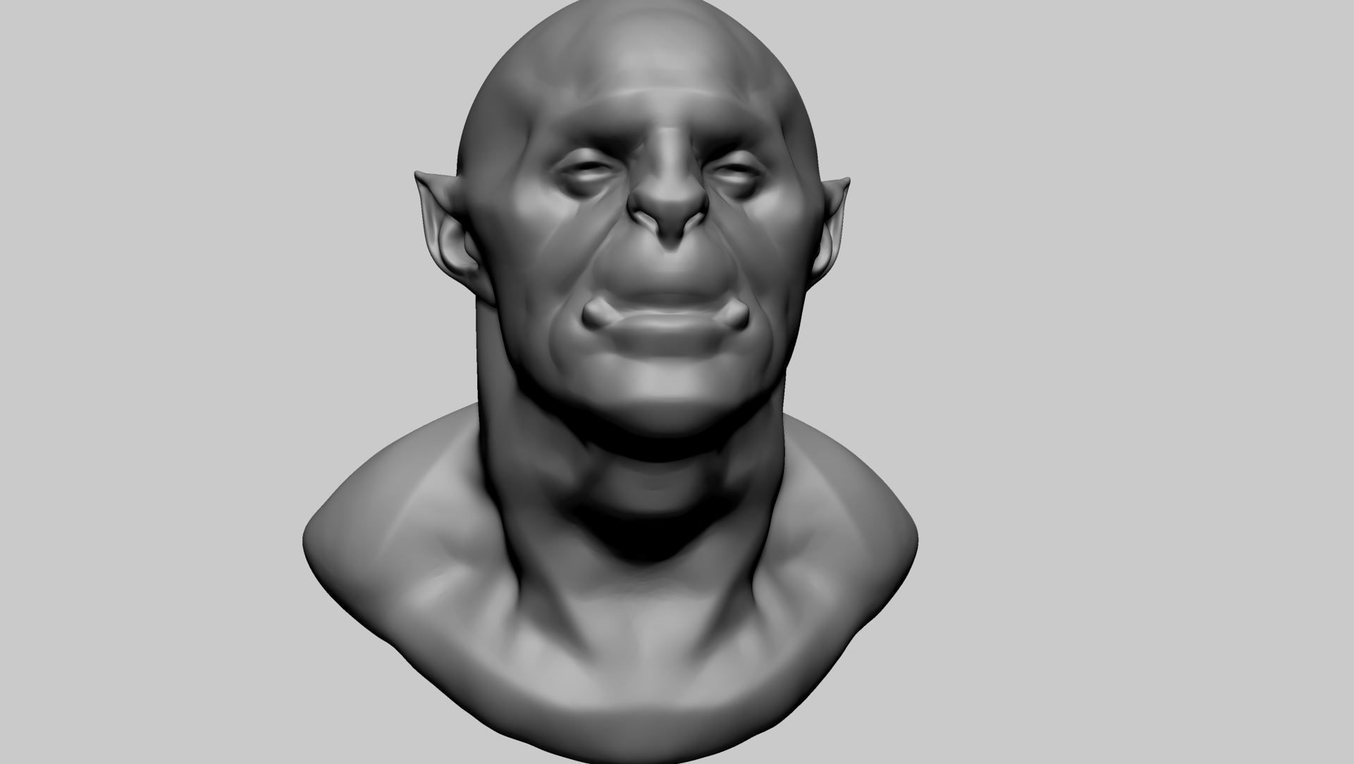 Creature Head Base A 3D model_8