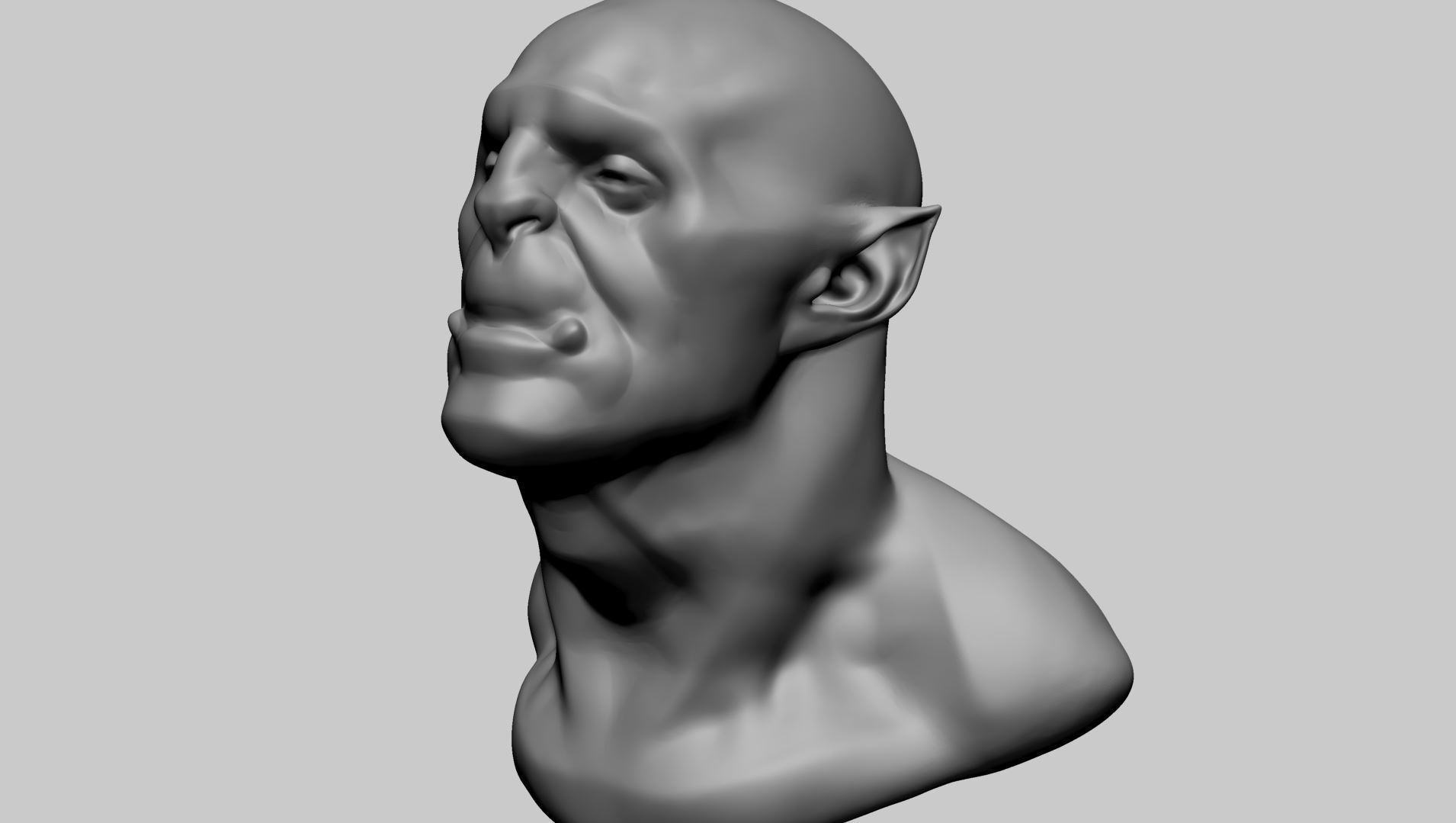 Creature Head Base A 3D model_7