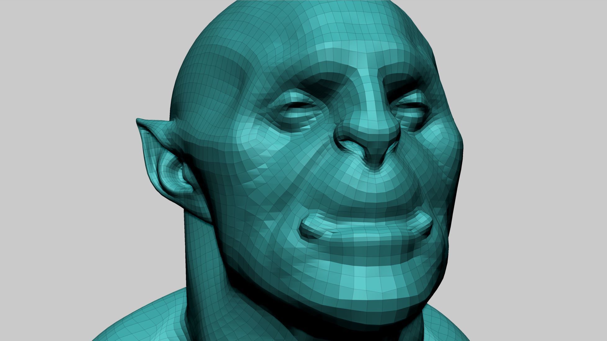 Creature Head Base A 3D model_11