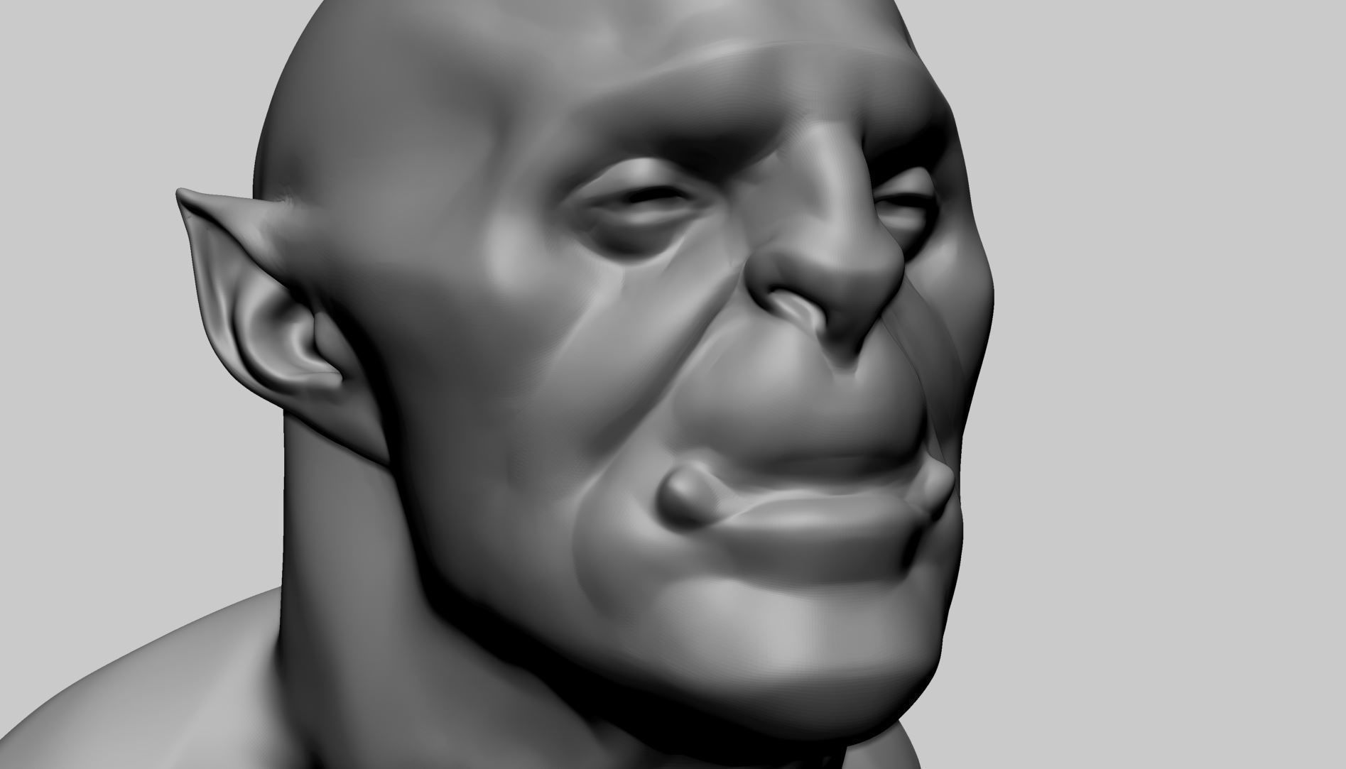 Creature Head Base A 3D model_9