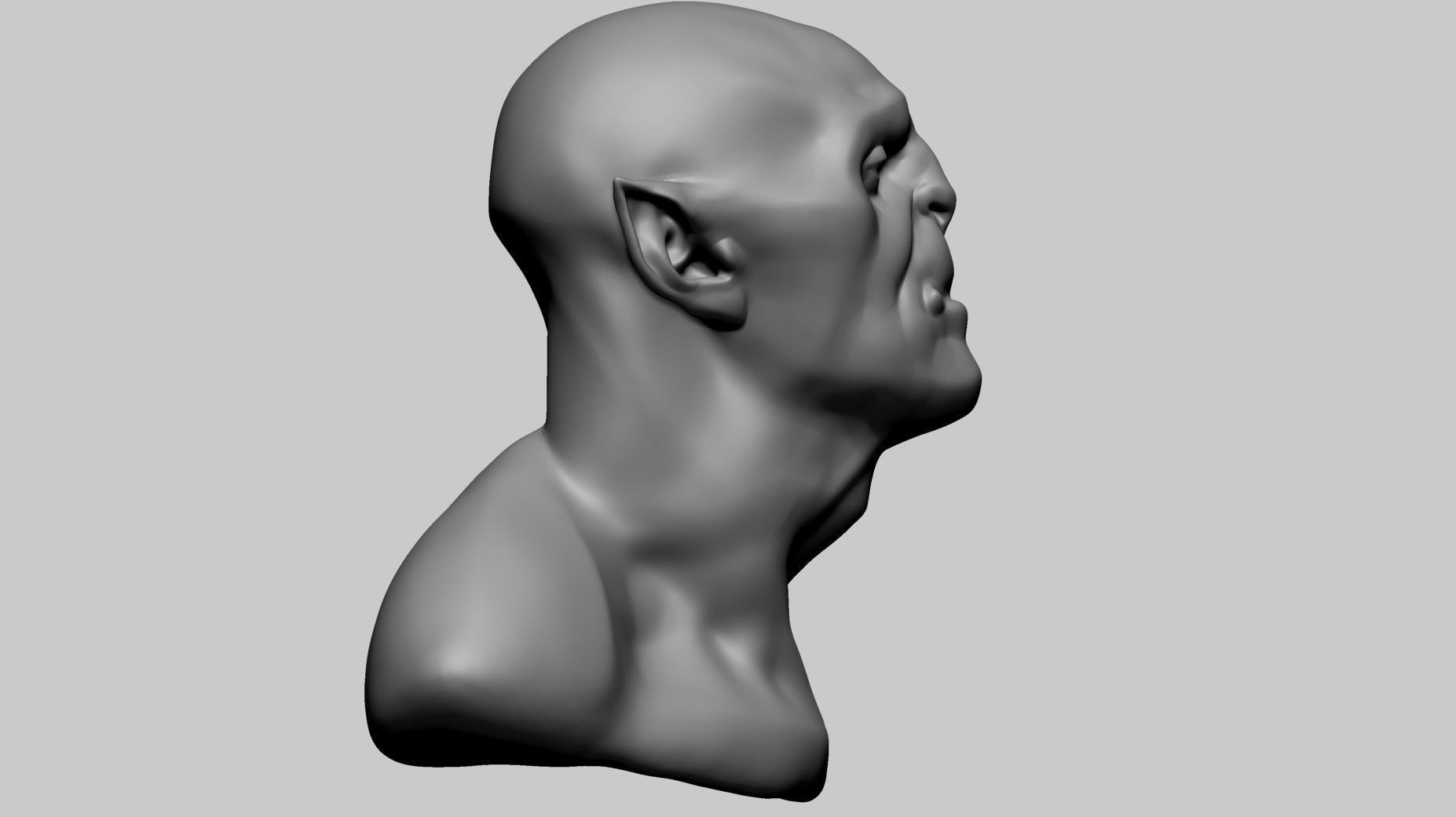 Creature Head Base A 3D model_2