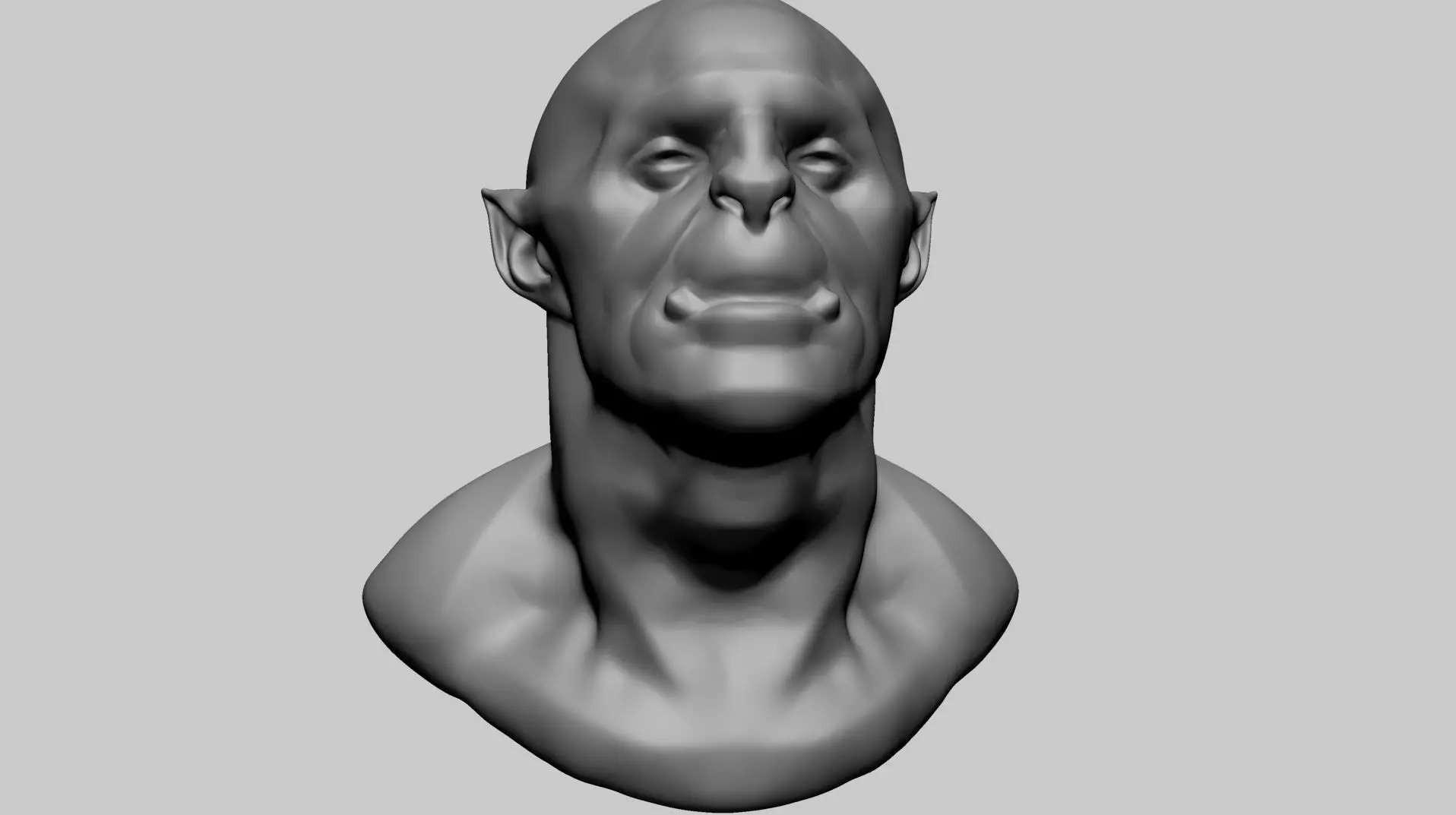 Creature Head Base A 3D model_0