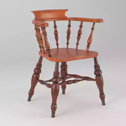 Antique Set of Five English Elmwood Windsor Chair