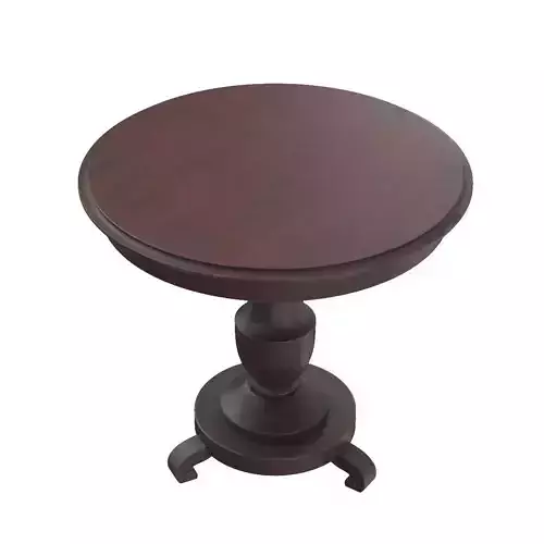 Antique Italian Walnut Wood Round Table