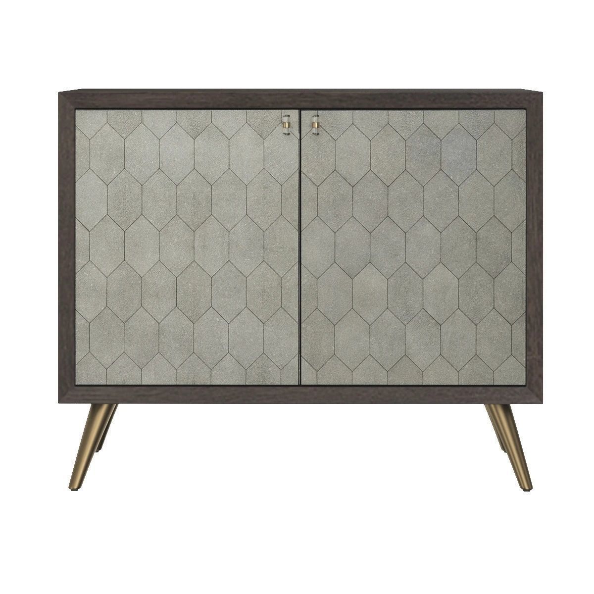 Aniston Sideboard Small Dark Mango Taupe Shagreen 105445 3D model_5