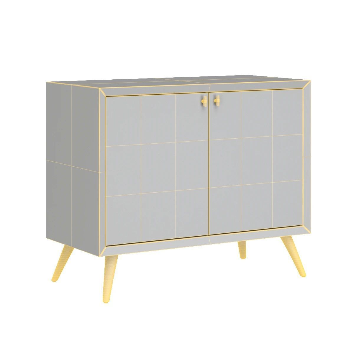 Aniston Sideboard Small Dark Mango Taupe Shagreen 105445 3D model_6