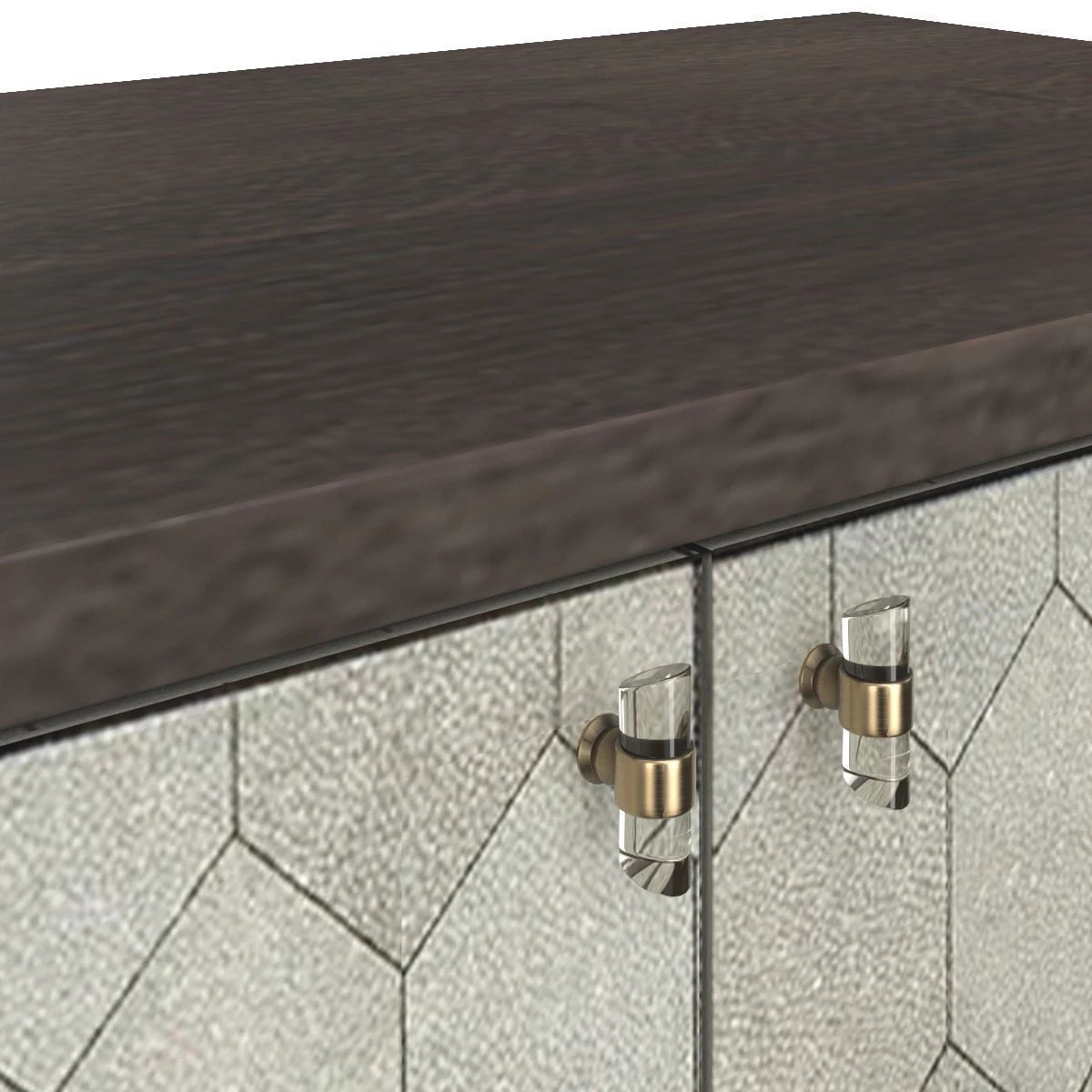 Aniston Sideboard Small Dark Mango Taupe Shagreen 105445 3D model_4