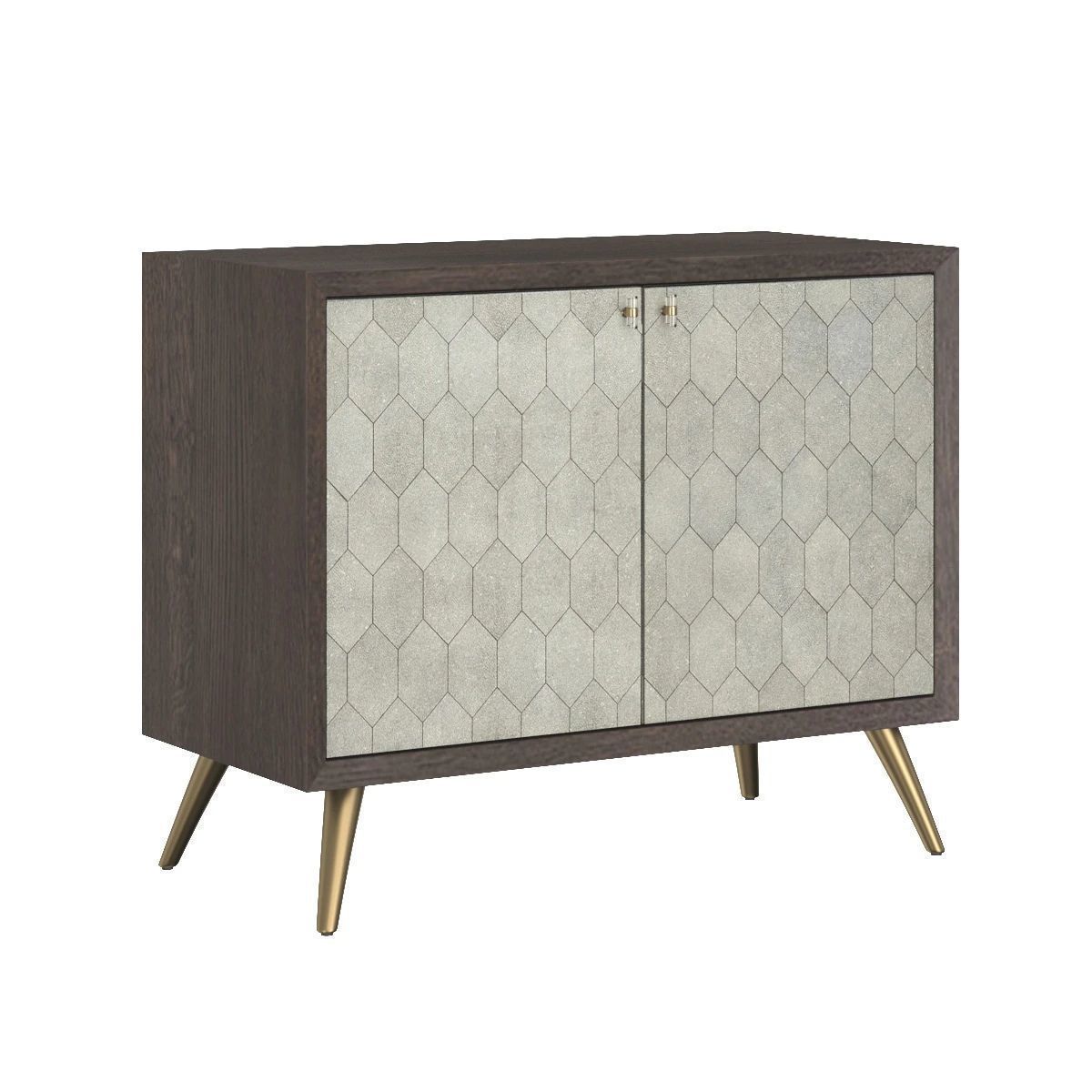 Aniston Sideboard Small Dark Mango Taupe Shagreen 105445 3D model_1