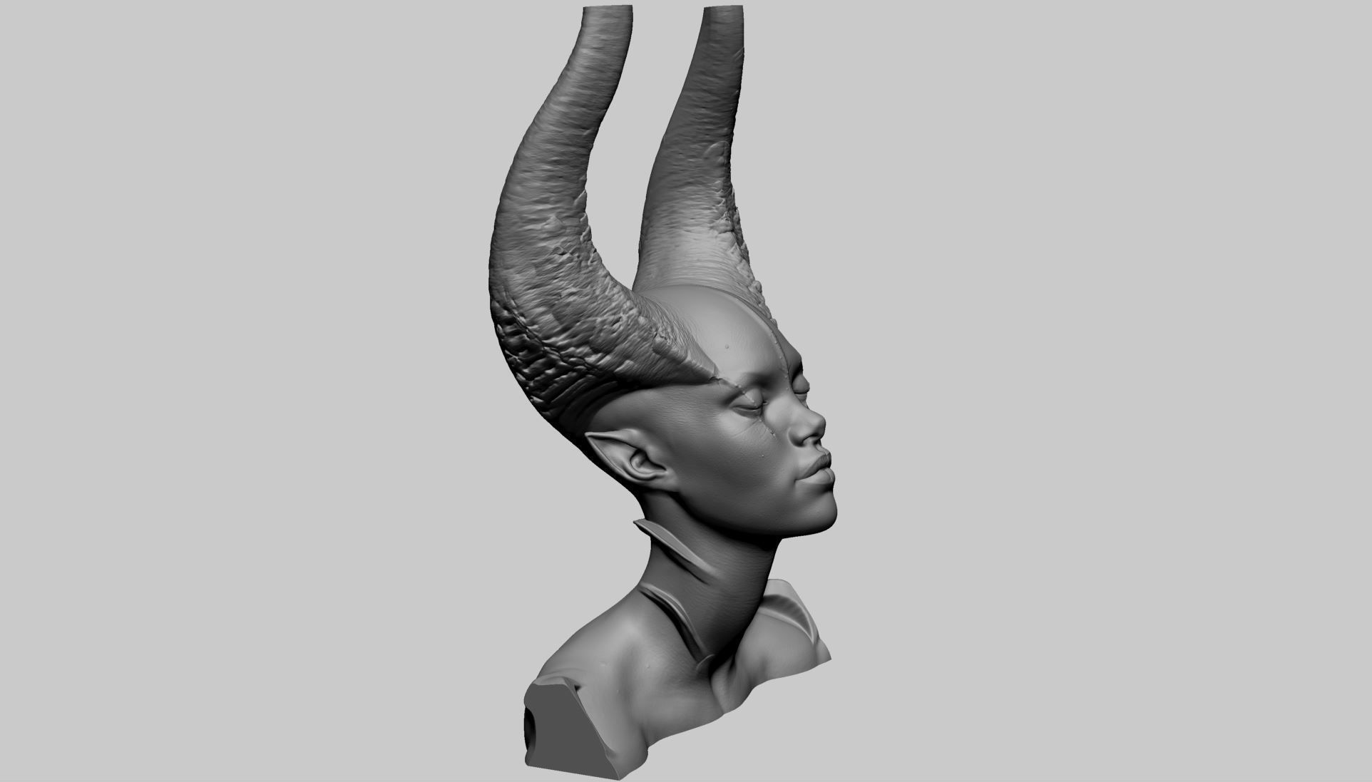 Fantasy Female Bust A 3D print model_6