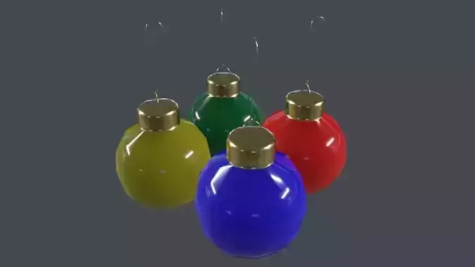 Christmas Balls Ornaments 3D Model