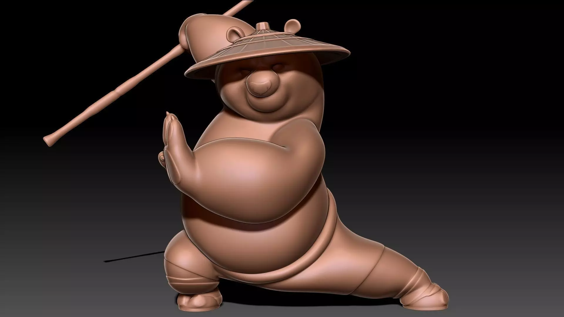 Kung Fu Panda Po 3D print model_0