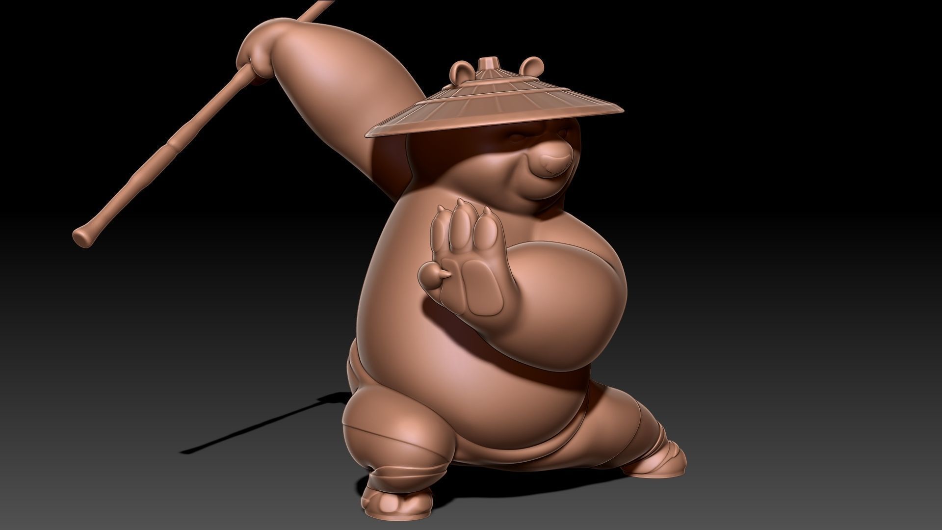 Kung Fu Panda Po 3D print model_1