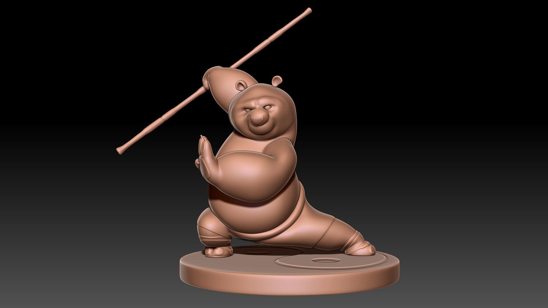 Kung Fu Panda Po 3D print model_2