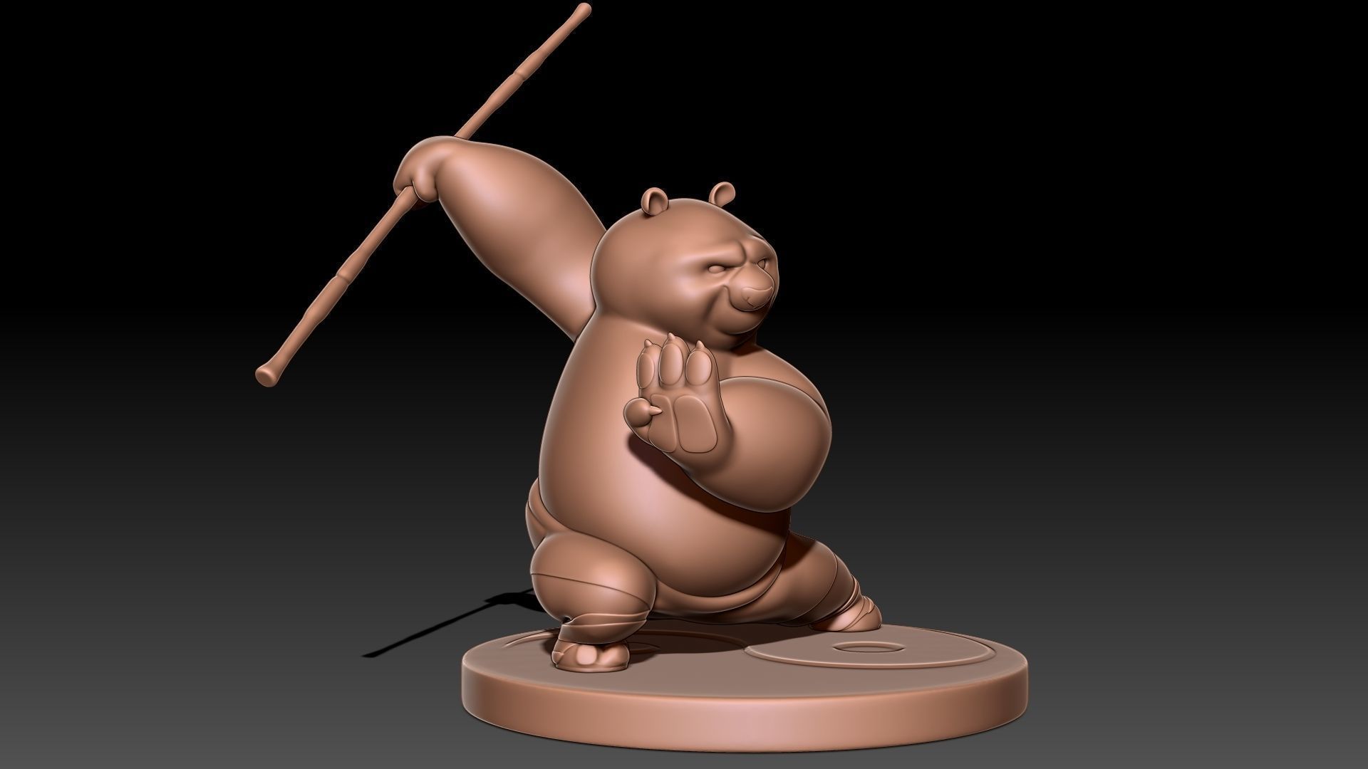 Kung Fu Panda Po 3D print model_1