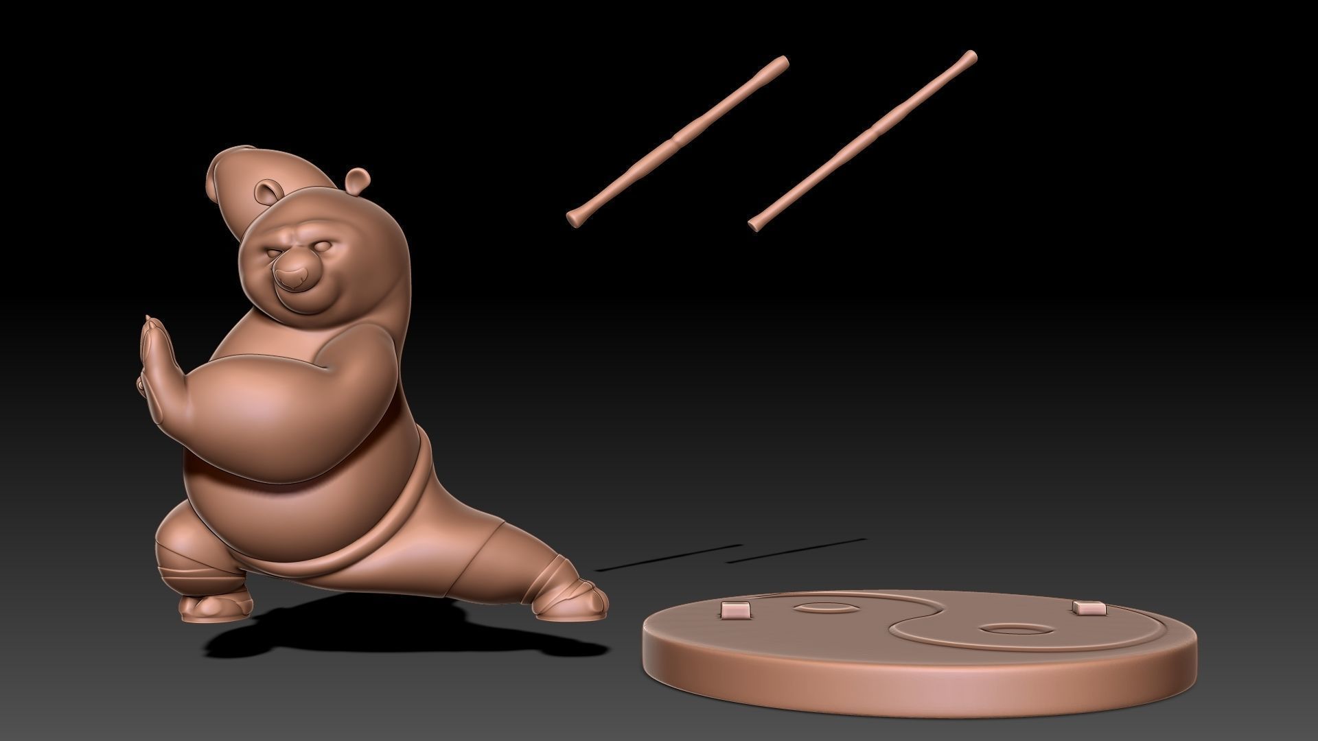 Kung Fu Panda Po 3D print model_11