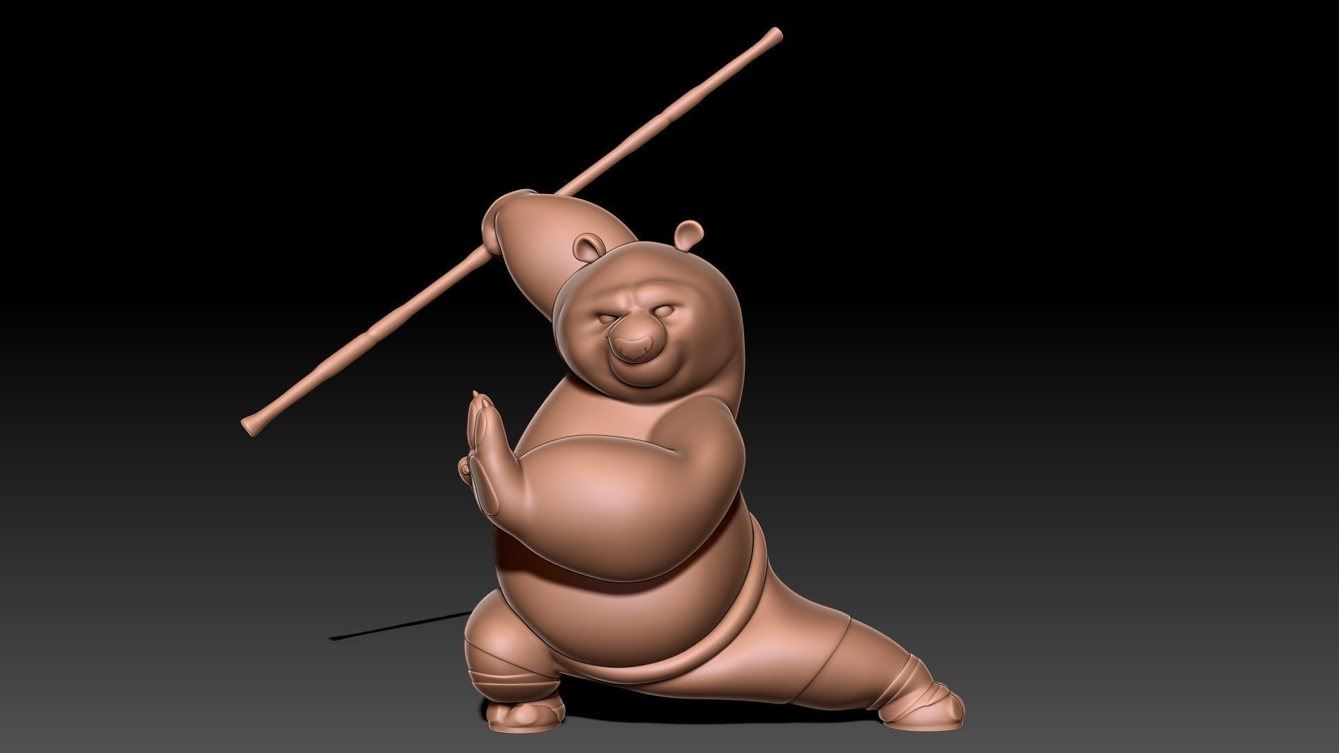 Kung Fu Panda Po 3D print model_2