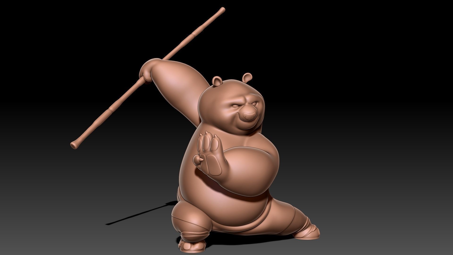 Kung Fu Panda Po 3D print model_1