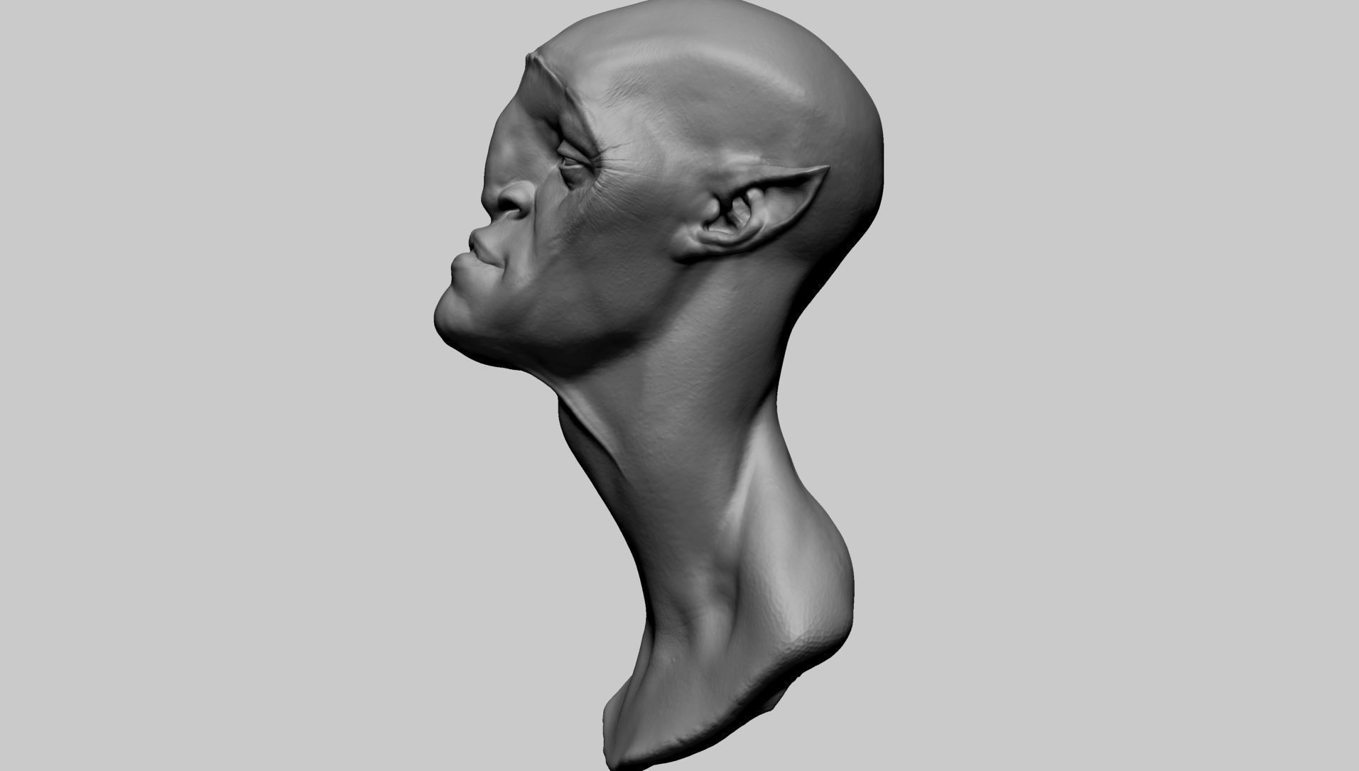 Creature Head U 3D model_5