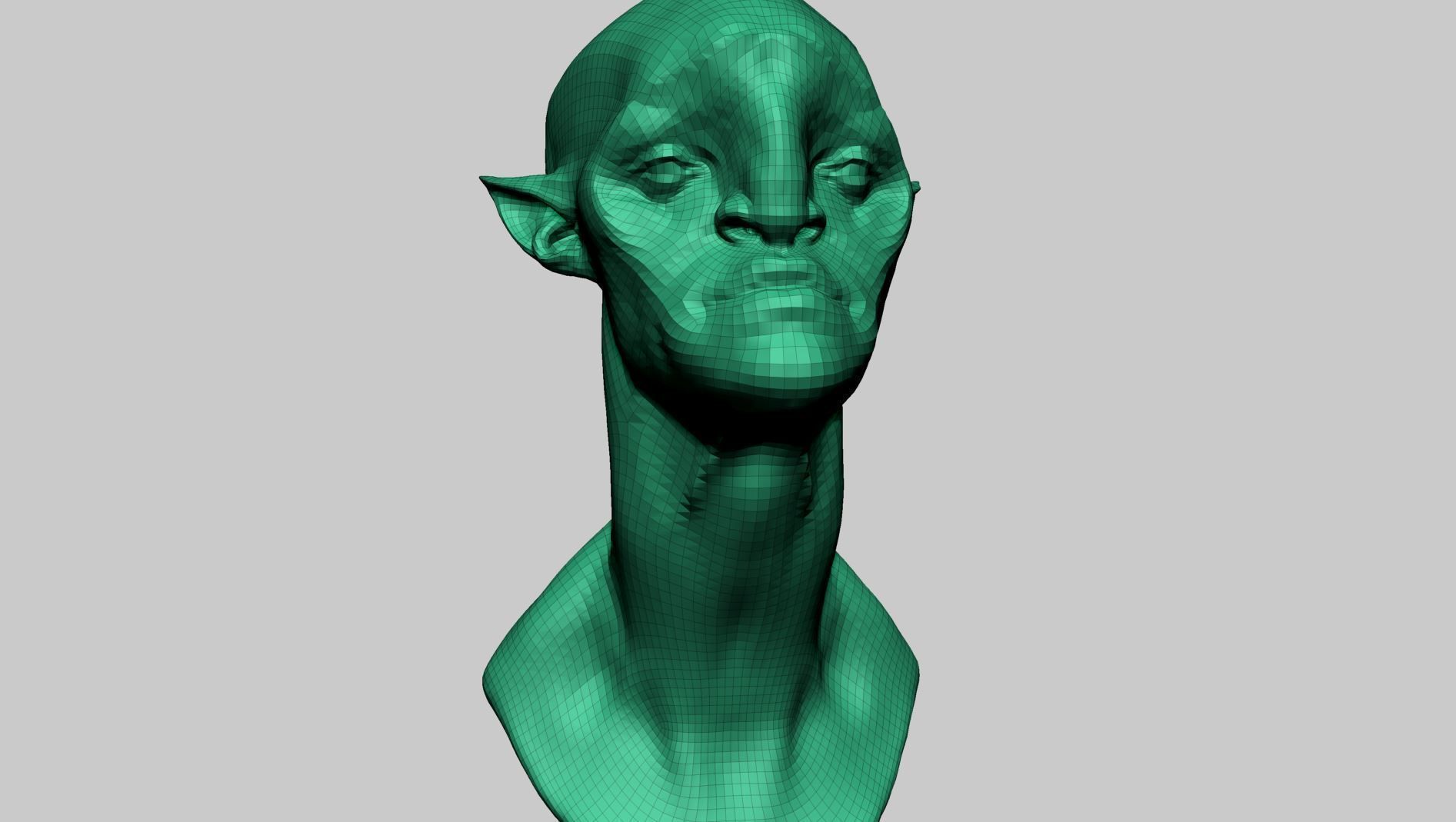 Creature Head U 3D model_12
