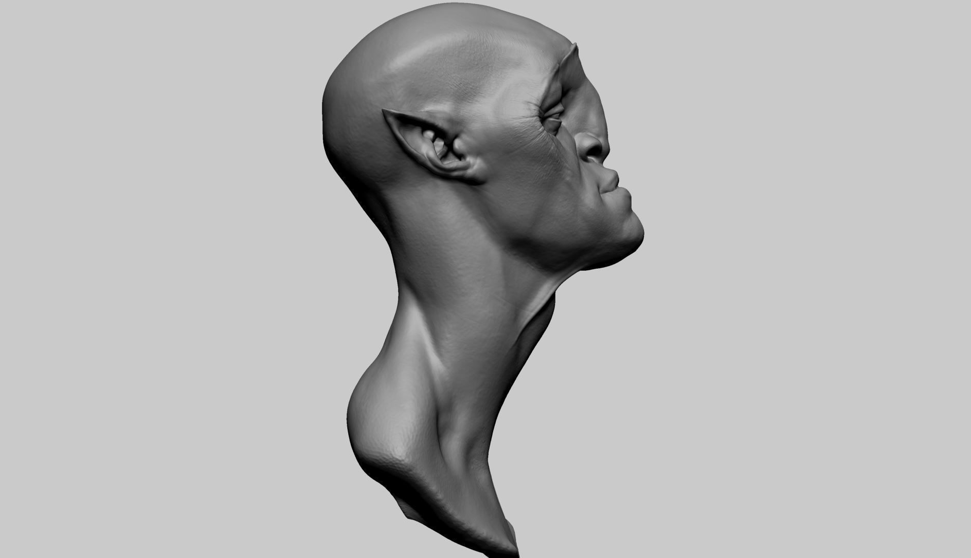 Creature Head U 3D model_1