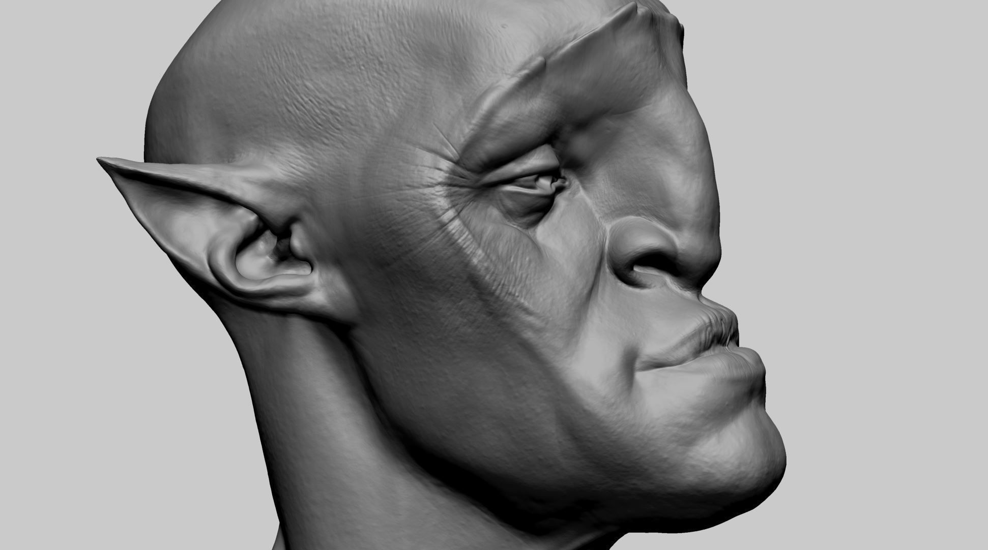 Creature Head U 3D model_8