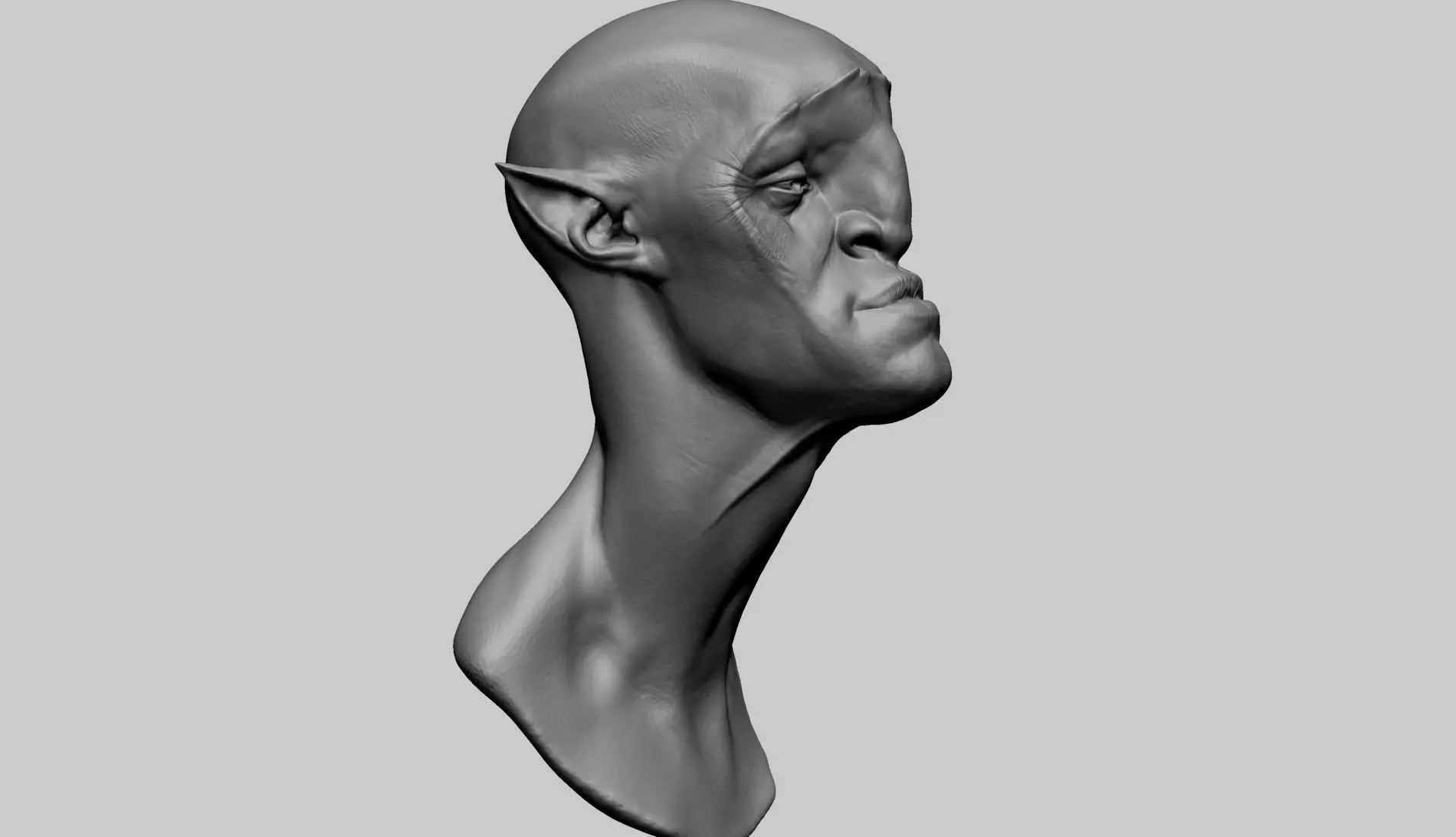 Creature Head U 3D model_0