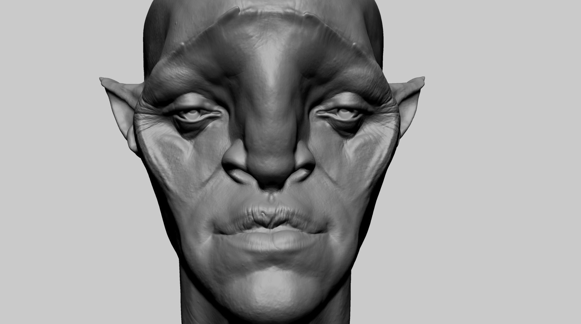 Creature Head U 3D model_9