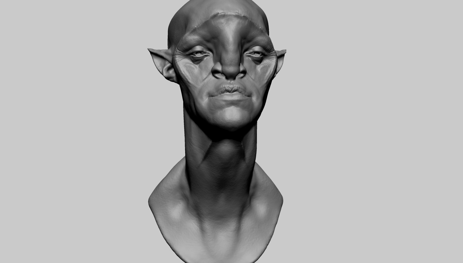 Creature Head U 3D model_6