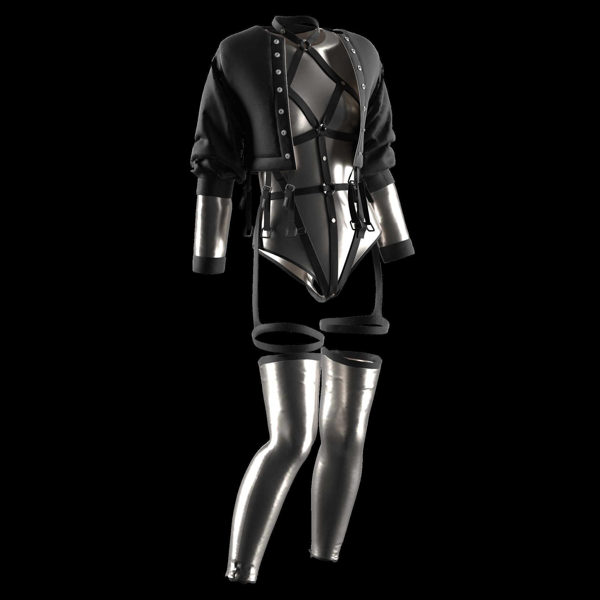 Girls outfit 5 Marvelous VOL 24 Low-poly 3D model_7