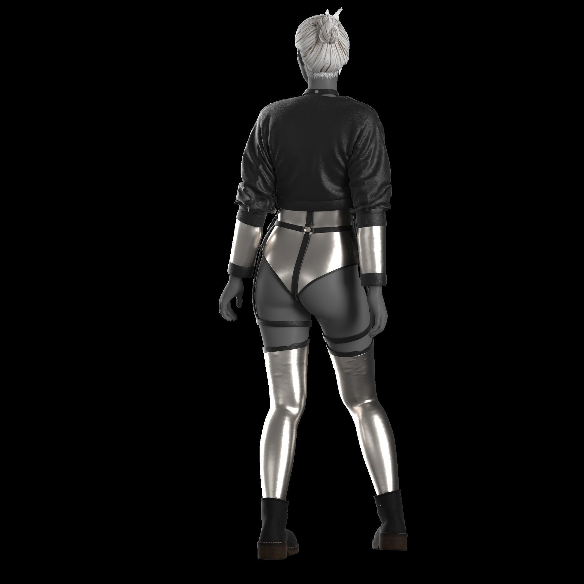 Girls outfit 5 Marvelous VOL 24 Low-poly 3D model_6
