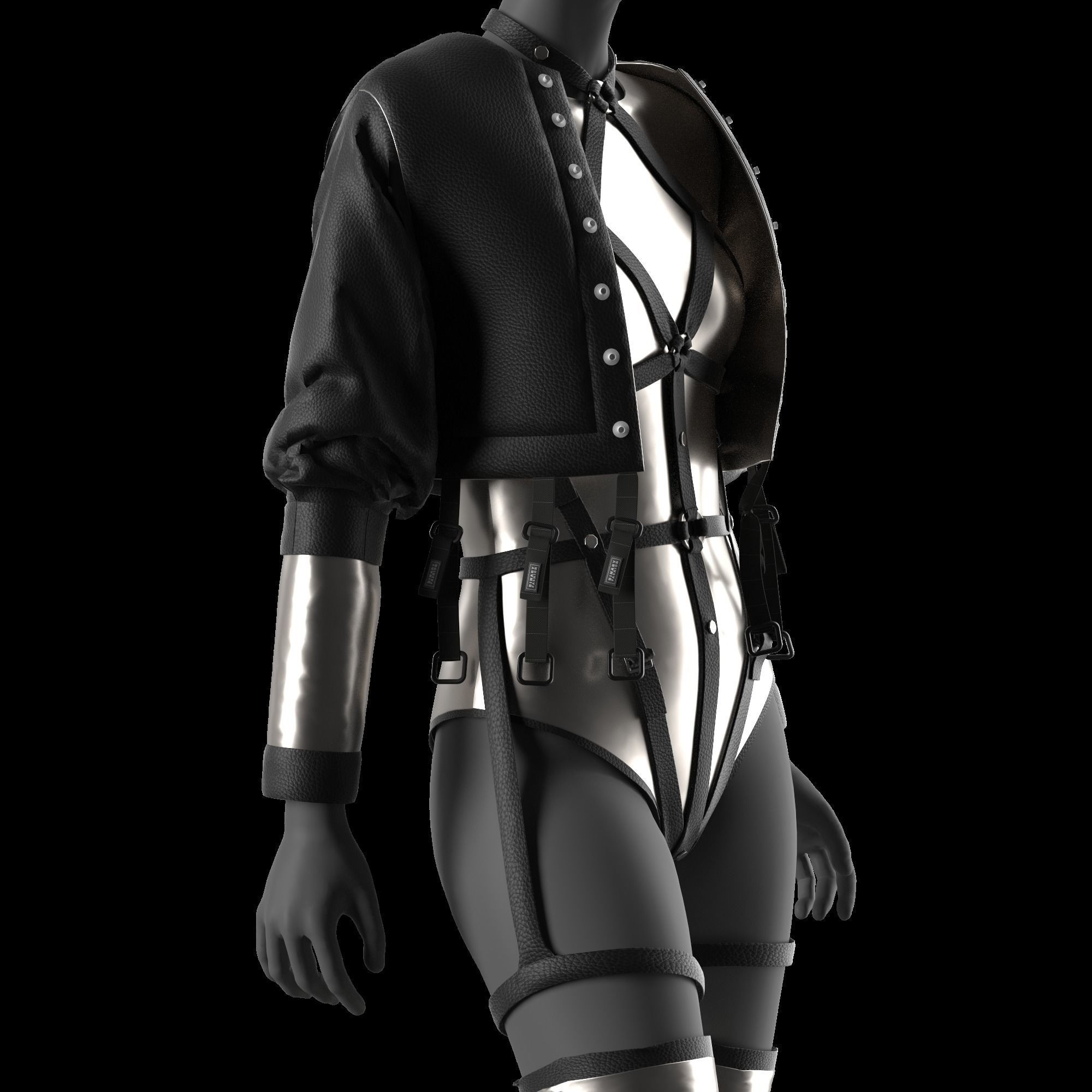 Girls outfit 5 Marvelous VOL 24 Low-poly 3D model_4