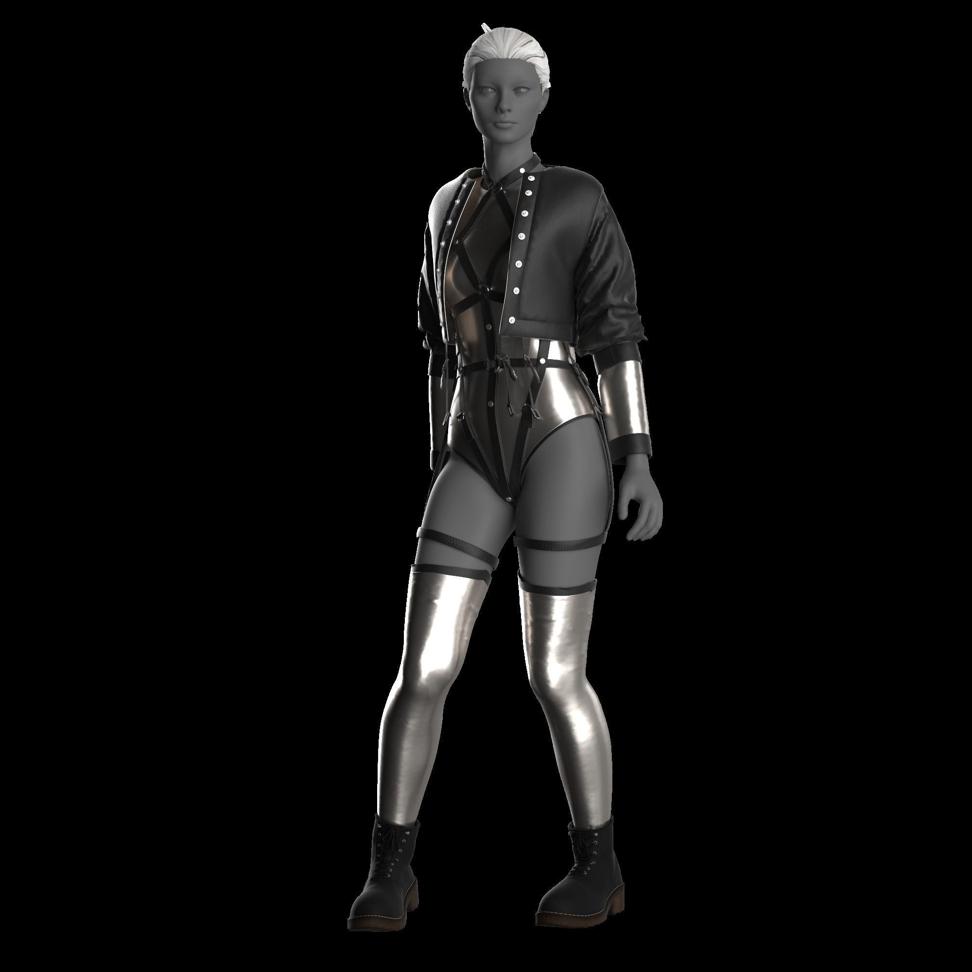 Girls outfit 5 Marvelous VOL 24 Low-poly 3D model_5