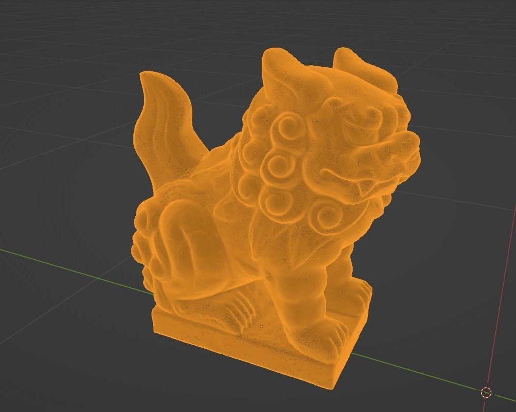 Japanese Komainu 3D model_4