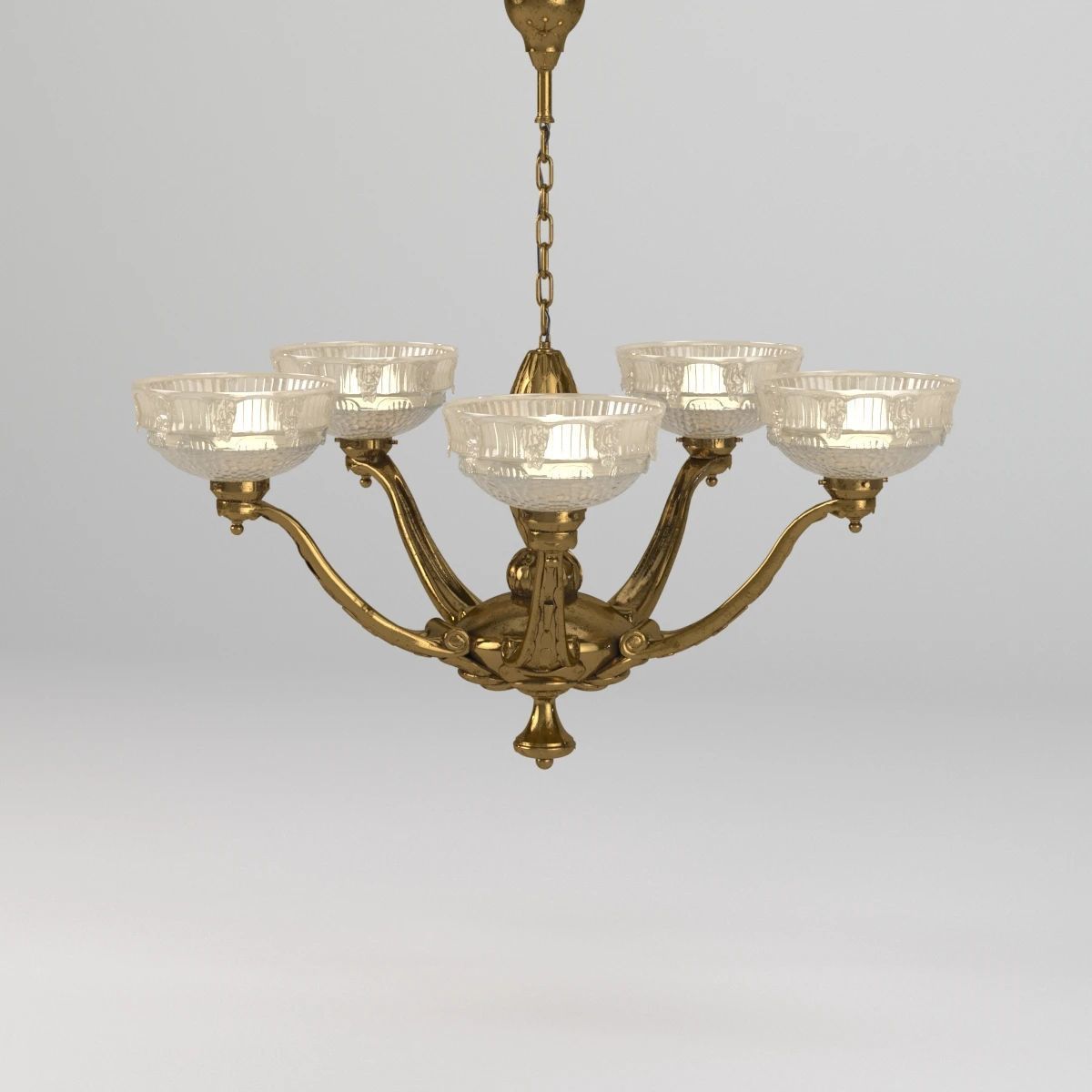 A Fabulous C1920s Art Deco Chandelier 3D model_1