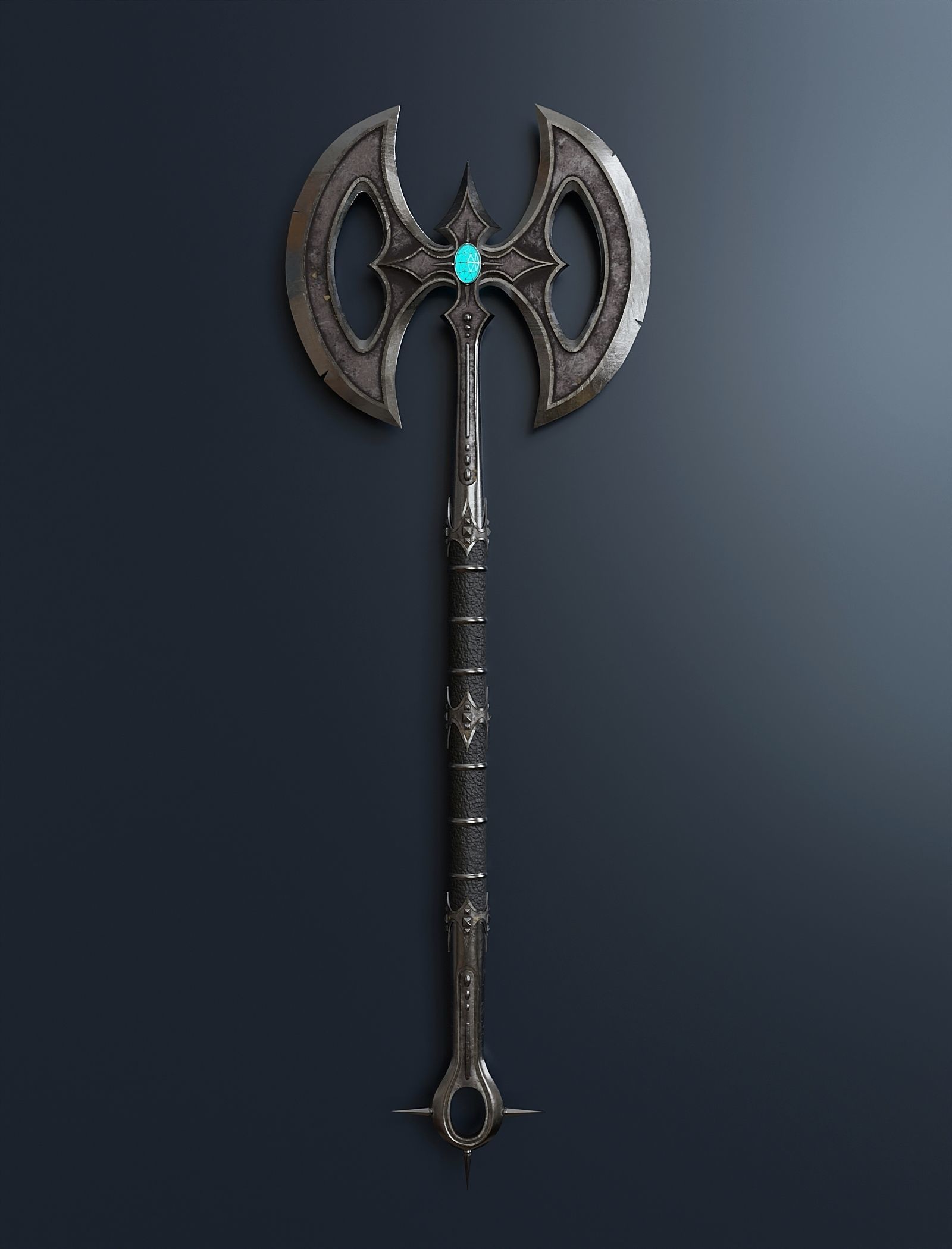 Fantasy Combat Sword-Poleaxe 3D model_3