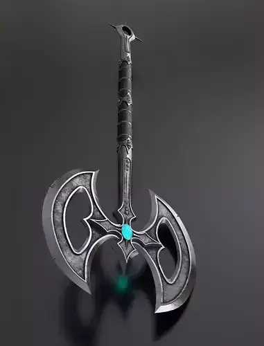 Fantasy Combat Sword-Poleaxe 3D model
