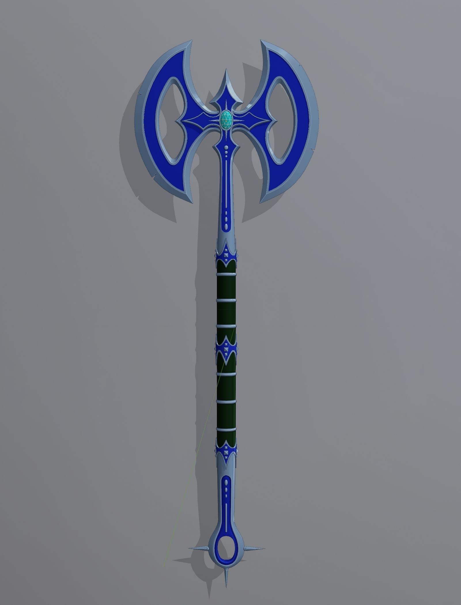 Fantasy Combat Sword-Poleaxe 3D model_6