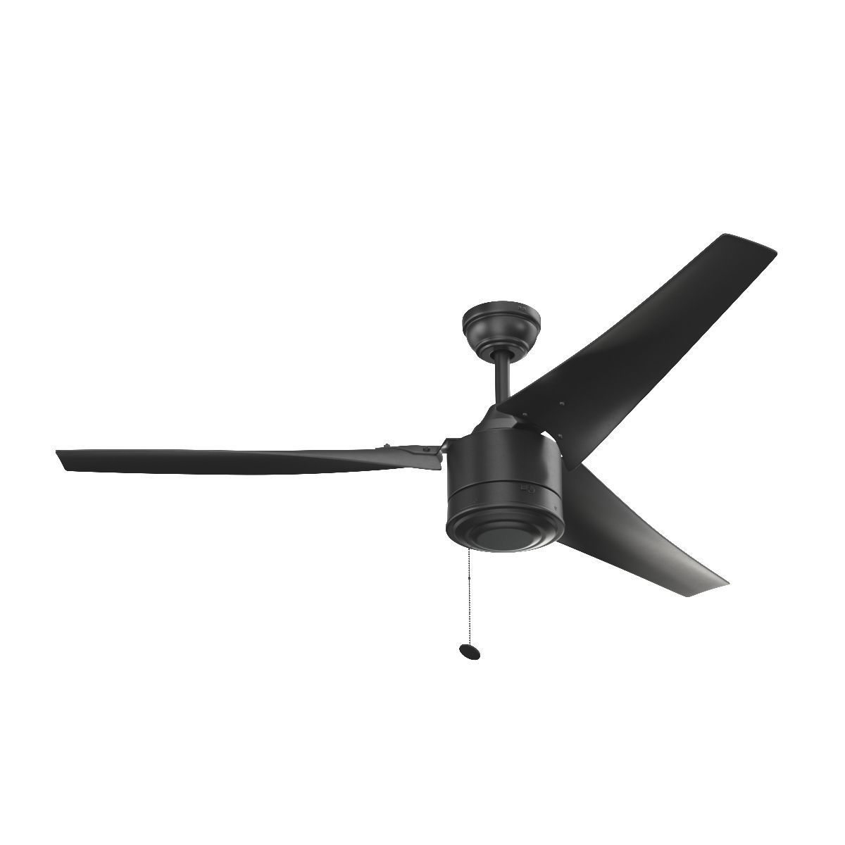 56 Inch Talib Matte Black Pull Chain Indoor Outdoor Ceiling Fan 3D model_4