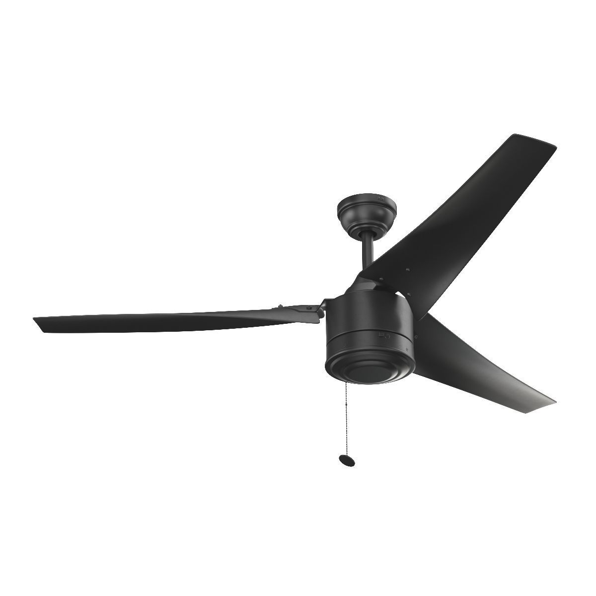 56 Inch Talib Matte Black Pull Chain Indoor Outdoor Ceiling Fan 3D model_1